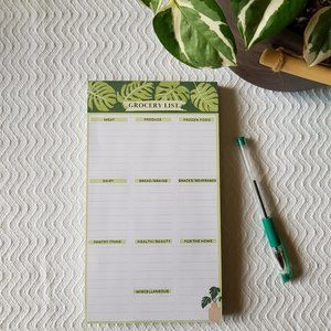 Grocery List Organized Shopping notepad magnetic fridge notepad 50pages